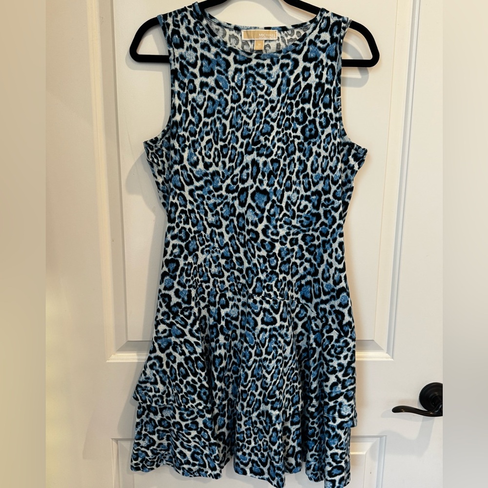 Michael Kors Leopard Print Sleeveless Dress